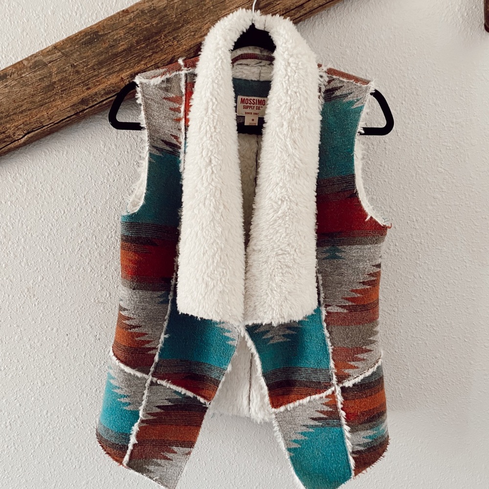 Aztec print western vest
